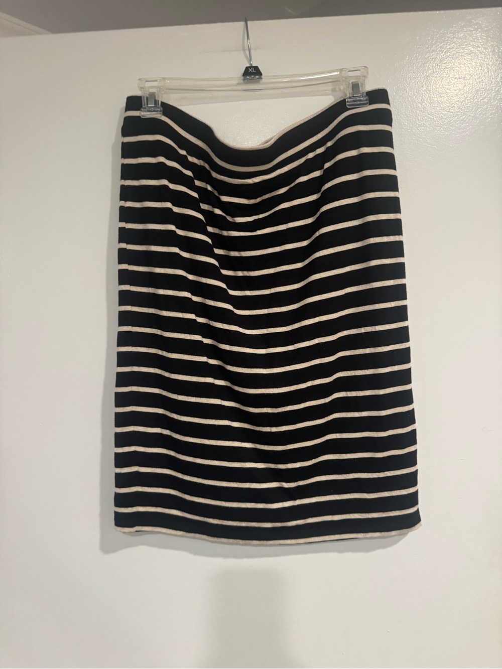 Apt. 9 Black & Cream Horizontal Striped Pencil Skirt Women’s Large